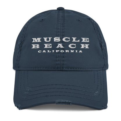 Muscle Beach California Distressed Dad Hat